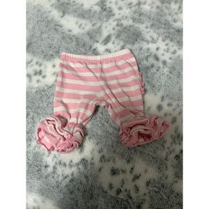 Ruffle Butts, pink and white striped shorts, capris‎ size 18 to 24 months
